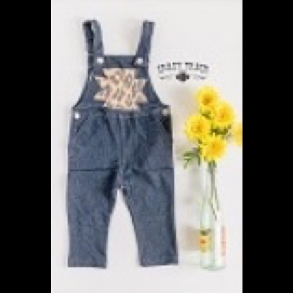 Oh My Overalls *** Denim-Leopard Pocket